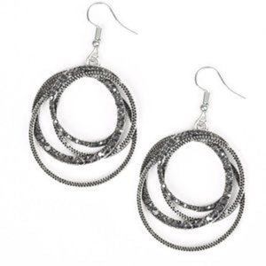 Dark Silver Earrings